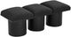 Meridian Furniture Pavilion 3-Piece Black 54" Modular Bench Set-0