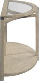 Hammary® Solstice Glass Top Demilune Sofa Table with Soft Beige Base-5