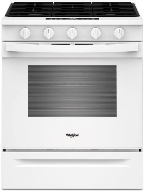Whirlpool® 30" White Slide-in Gas Range with Air Cooking Technology-0