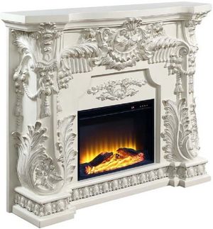 ACME Furniture Adara Antique White Fireplace