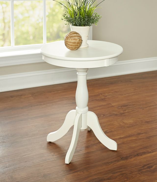 Powell® Palmetto White Round Accent Table-3