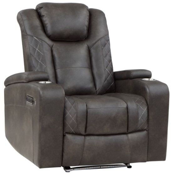 Mazin Furniture Tabor Brownish Gray Power Recliner Chair-0