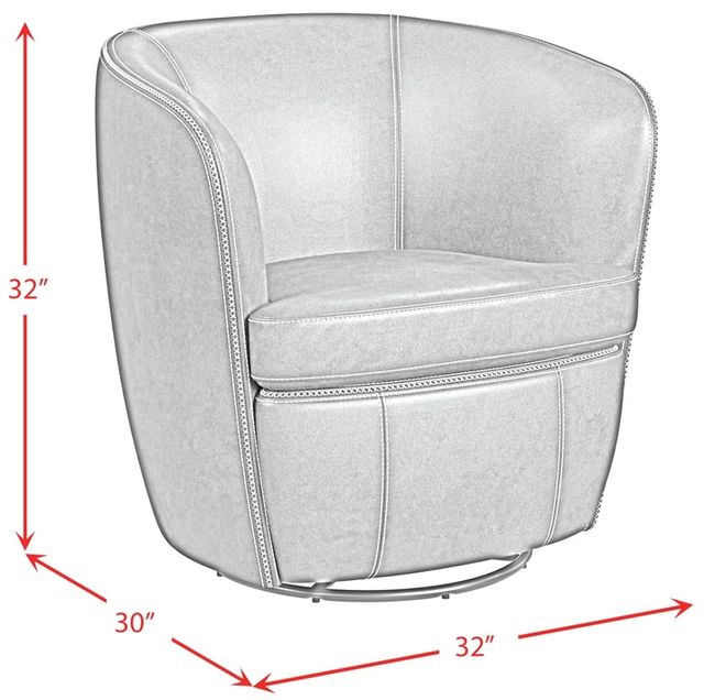 Elements International Vito Pebble Cream Swivel Chair-2