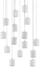 Currey & Company Dove Multi-Drop Painted Silver/White Round Pendant Lighting-1