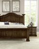 Vaughan-Bassett Rustic Hills Coffee Queen Poster Bed-2
