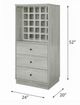 ACME Furniture Wiesta Antique White 3-Drawer Wine Cabinet-1