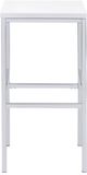 Coaster® Natividad 5-Piece White High Gloss/Chrome Bar Set-4