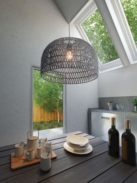 Zuo® Modern Paradise Gray Ceiling Lamp-2