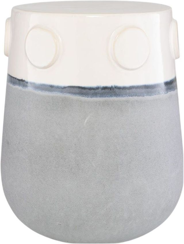 Uttermost® Mulvane Blue Gray/Off-White Ceramic Outdoor Garden Stool-3