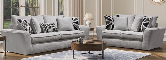 American Wholesale Furniture Sonar Light Dove Loveseat-2