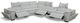 ManWah Cosmo Fog 6pc Immersive Audio Modular Leather Sectional PLUS FREE 55" TV and MATCHING RECLINER!-2