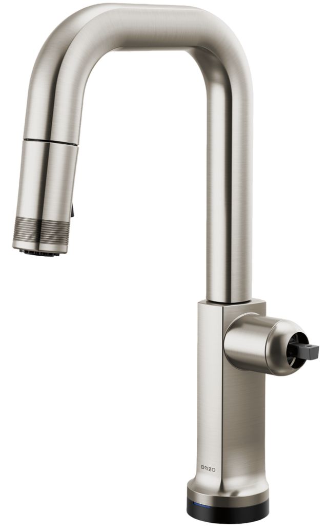 Brizo Kintsu® Lumicoat® Stainless SmartTouch® Pull-Down Prep Faucet with SquareSpout-0