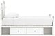 Signature Design by Ashley® Maylilly White Youth Twin Upholstered Storage Panel Bed-3