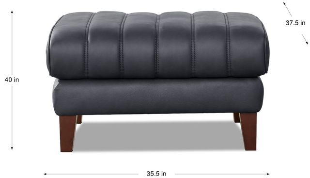 Hydeline® Ennis Gunmetal Gray Ottoman-1