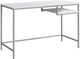 Monarch Specialties Inc. 48"L White and Silver Metal Computer Desk-1