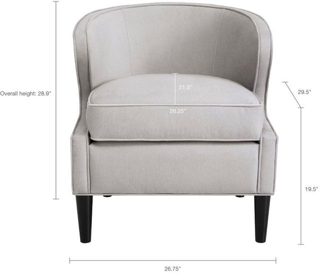 Olliix by Madison Park Grey Lucca Barrel Accent Chair-2