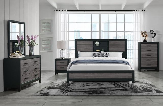 Global Furniture USA Lisbon Black/Dark Gray Dresser-2