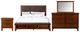 New Classic® Home Furnishings Cagney 4-Piece Chestnut California King Panel Bedroom Set-0