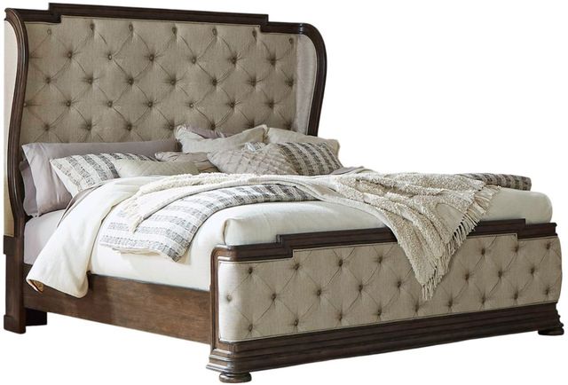 Liberty Furniture Provence Park 4-Piece Chateau Brown/Cream King Bedroom Set-1