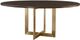 Bassett® Furniture Customizable BenchMade Astor Maple 60" Round Dining Table with Champagne Brass Base-0