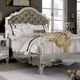 Furniture of America® Eliora Silver Eastern King Upholstered Panel Bed-0