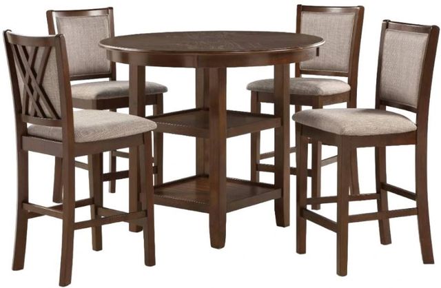 New Classic® Home Furnishings Amy 5-Piece Cherry Counter Height Dining Set-0
