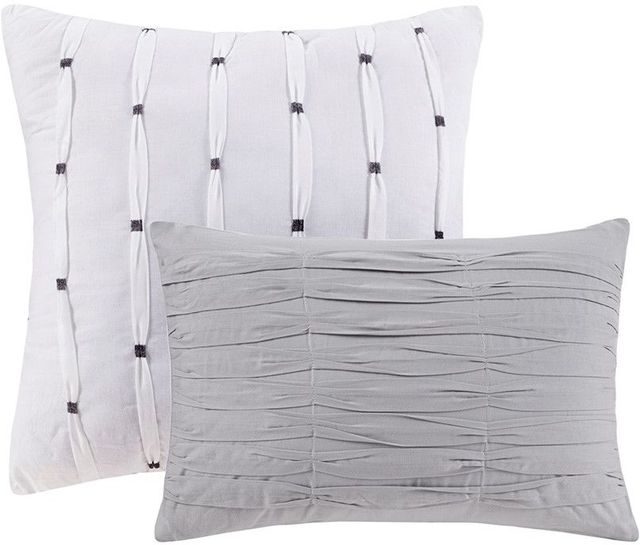 Olliix by Urban Habitat Grey Full/Queen Calum Cotton Jacquard Duvet Cover Set-1
