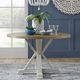 Liberty Furniture Lakeshore Gray Wash Single Pedestal Table with White Base-4
