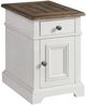 Intercon Drake French Oak Chairside Table with Rustic Gray Base-0