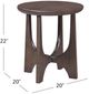 Basset Mirror Dunnigan Matte Brown End Table-2