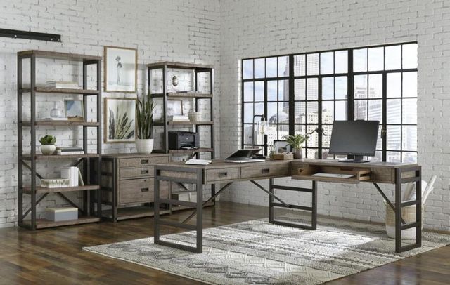 aspenhome® Grayson Cinder Gray L-Shaped Desk-1