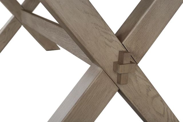 Bassett® Furniture Customizable BenchMade Crossbuck 126" Oak Live Edge Dining Table-3