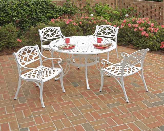 homestyles® Sanibel 5-Piece White Outdoor Dining Set-1