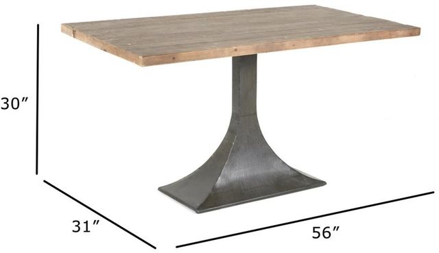 Nest Home Collections Makenzie Medium Gray Dining Table with Iron Base-3