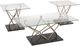 Brassex Inc. 3-Piece Black/Rose Gold Coffee Table Set-0