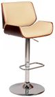 Armen Living London Cream Adjustable Swivel Bar Stool-0