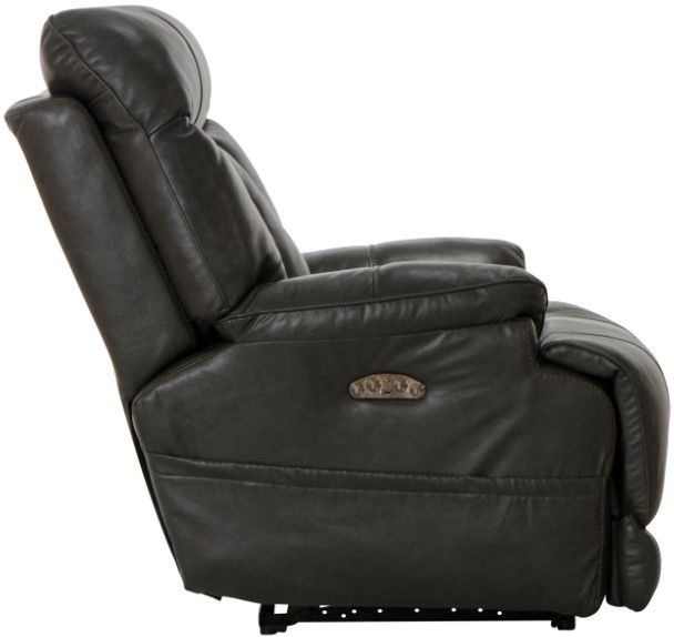 Catnapper® Naples Steel Power Lay Flat Recliner with Power Adjustable Headrest and Extra Extension Footrest-4