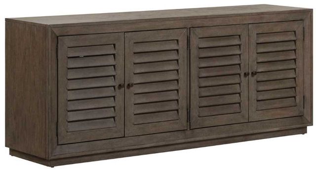 Liberty Furniture Aspen Sky Weathered Saddle Brown Media Console-0