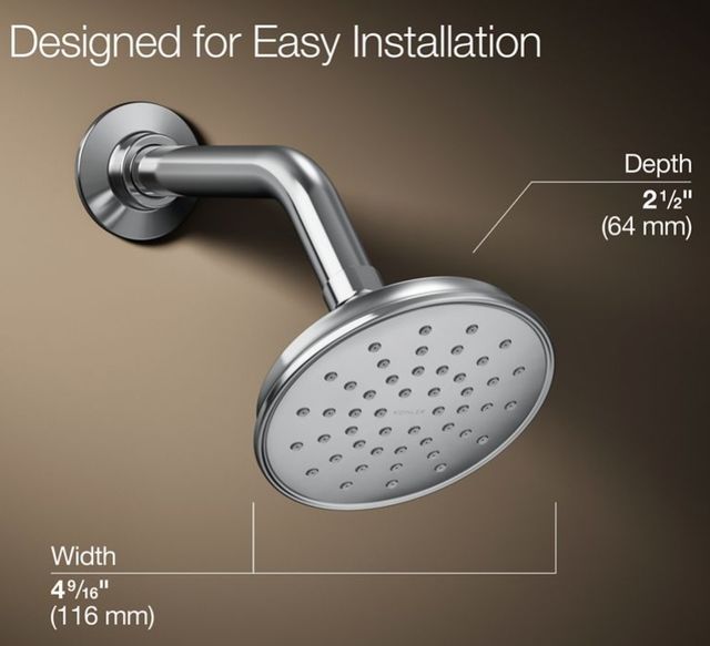 KOHLER® Bellera® Polished Chrome 1.5 GPM Single-Function Showerhead-3