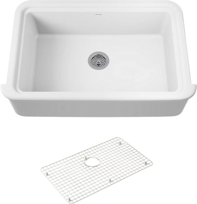 KOHLER® Audrine™ White 36" Undermount Single-Bowl Farmhouse Kitchen Sink-0