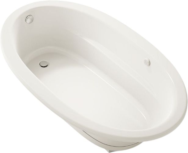 KOHLER® Sunward® Biscuit 72" x 42" Drop-In Heated BubbleMassage™ Air Bath-0