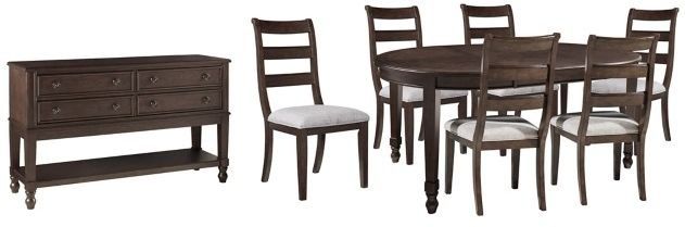 Signature Design by Ashley® Adinton 8-Piece Reddish Brown Dining Set-0