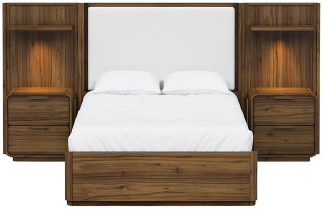 Bernards Westfield Walnut King Upholstered Wall Bed-2