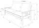 Kodiak Furniture Monterey Suede Black/Espresso Full Storage Futon with Mattress-2