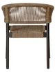 Armen Living Doris Truffle Rope Outdoor Dining Arm Chair-3