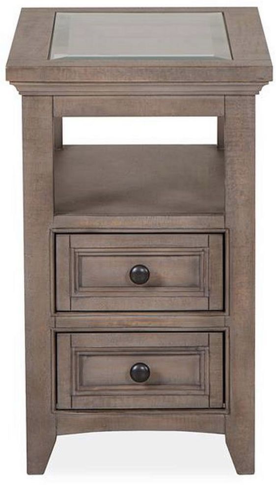 Magnussen Home® Paxton Place Dovetail Grey Chairside End Table-2