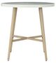 Signature Design by Ashley® Seton Creek White Aluminum/Stone Outdoor Bar Table with Beige Base-1