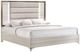 Global Furniture USA Zambrano Smooth White King Panel Bed with LED-0