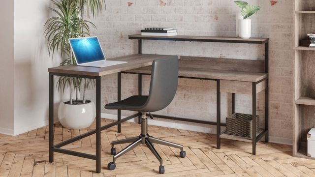 Signature Design by Ashley® Arlenbry Gray Storage L-Desk-7