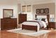 Vaughan-Bassett Bonanza Cherry/Linen Queen Upholstered Panel Bed-1